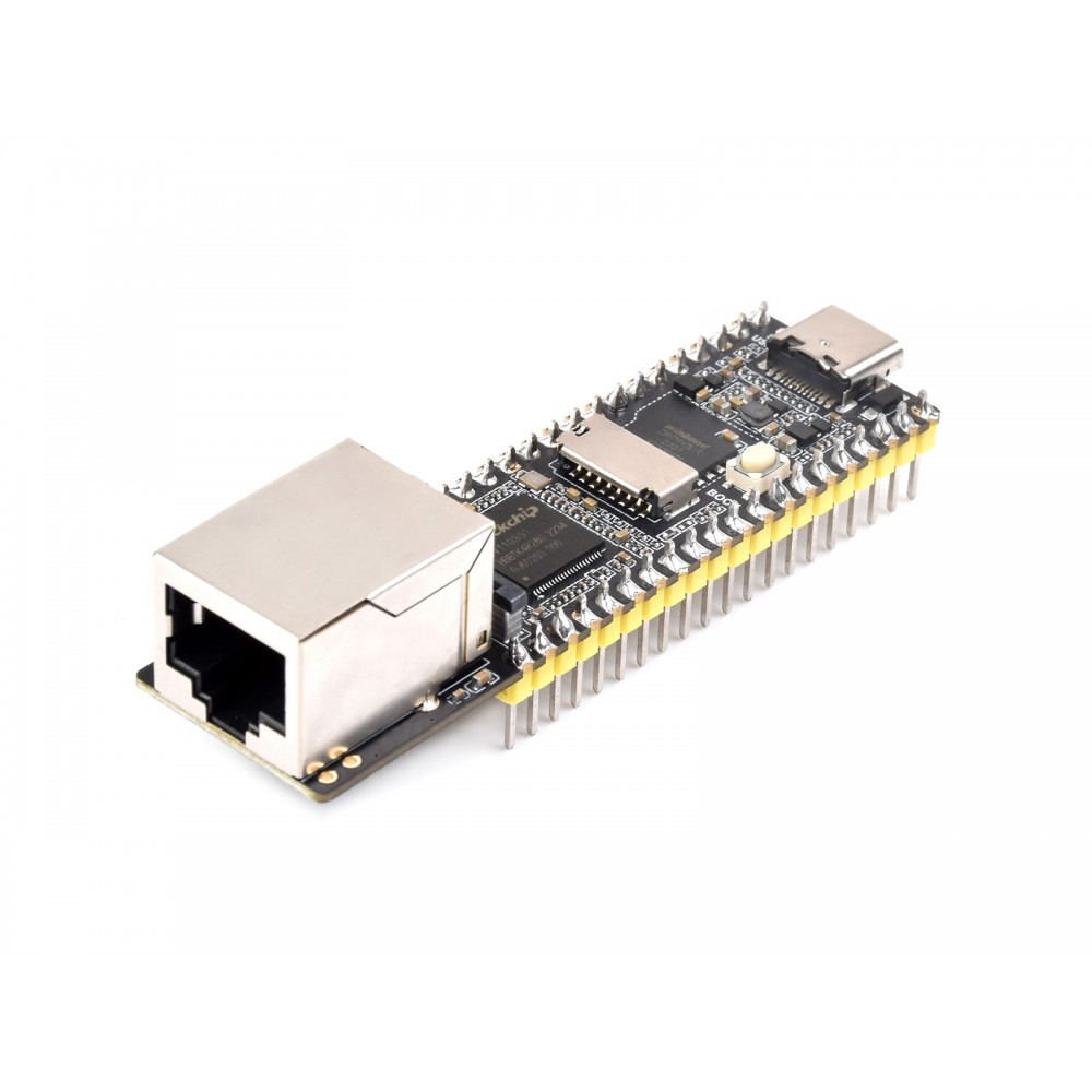 لوحة التطوير LuckFox Pico Plus RV1103 تتميز بمعالج Cortex-A7 بسرعة 1.2 جيجاهرتز ومعالج RISC-V. تحتوي على وحدة NPU بقدرة 0.5 تيرا عمليات في الثانية، ذاكرة DDR2 بحجم 64 ميجابايت، منفذ كاميرا MIPI CSI ثنائي القناة، و25 دبوس GPIO. تدعم إيثرنت بسرعة 10/100 ميجابت في الثانية وتخزين SPI NAND FLASH بسعة 128 ميجابايت. مناسبة للتطبيقات المتقدمة بفضل أدائها المتكامل. image